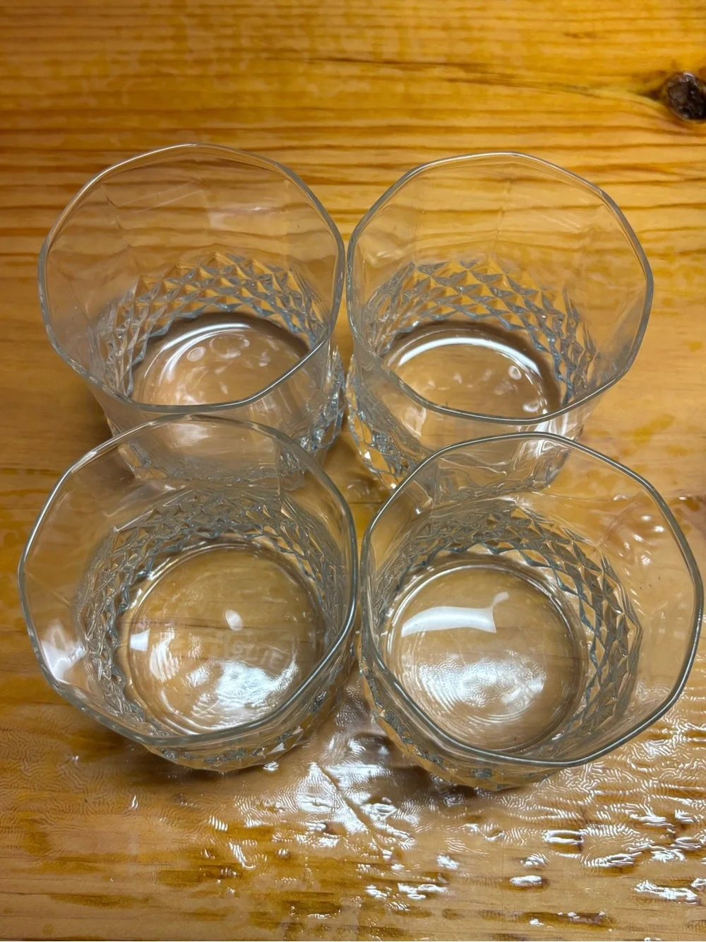 Source Unknown Clear Textured Tumbler Glasses - Set of 4